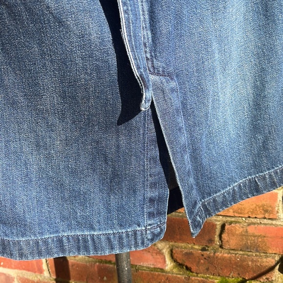 NWT GAP Belted Midi Denim Skirt with front slit Size 4 - Picture 3 of 6